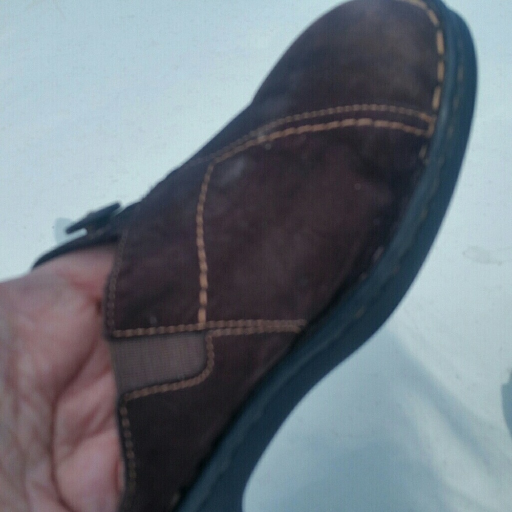 Clarks Brown Suede Slip-On Slide Oxfords 6M - Picture 5 of 8